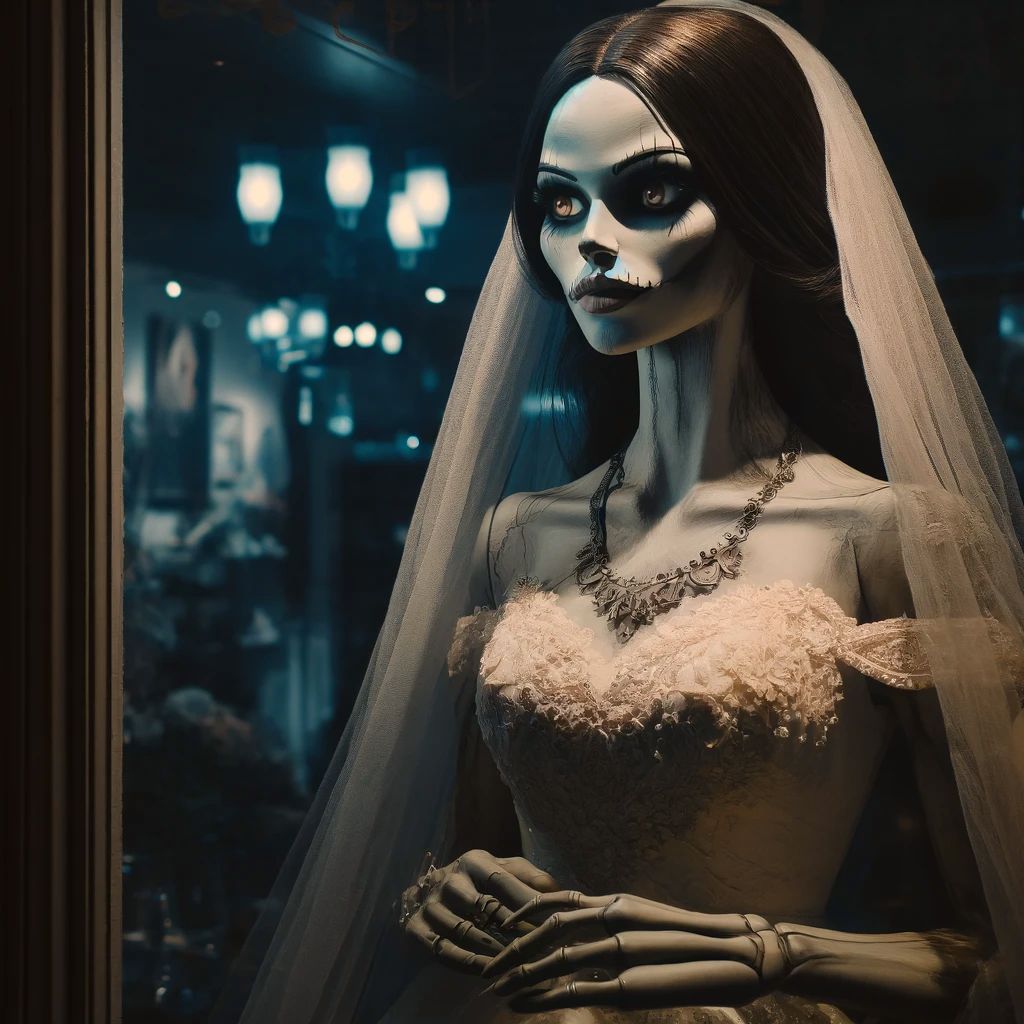 Spooky Real life bridal mannequin in Mexico