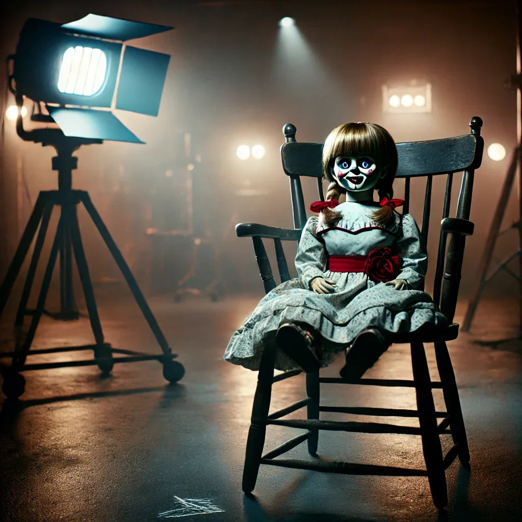 Spooky image of the famous Annabelle Doll