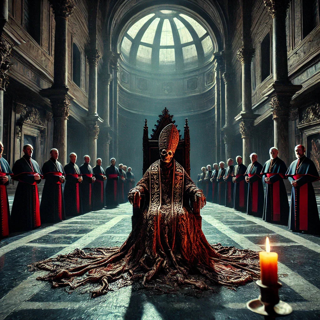 illustration of a corpse pope