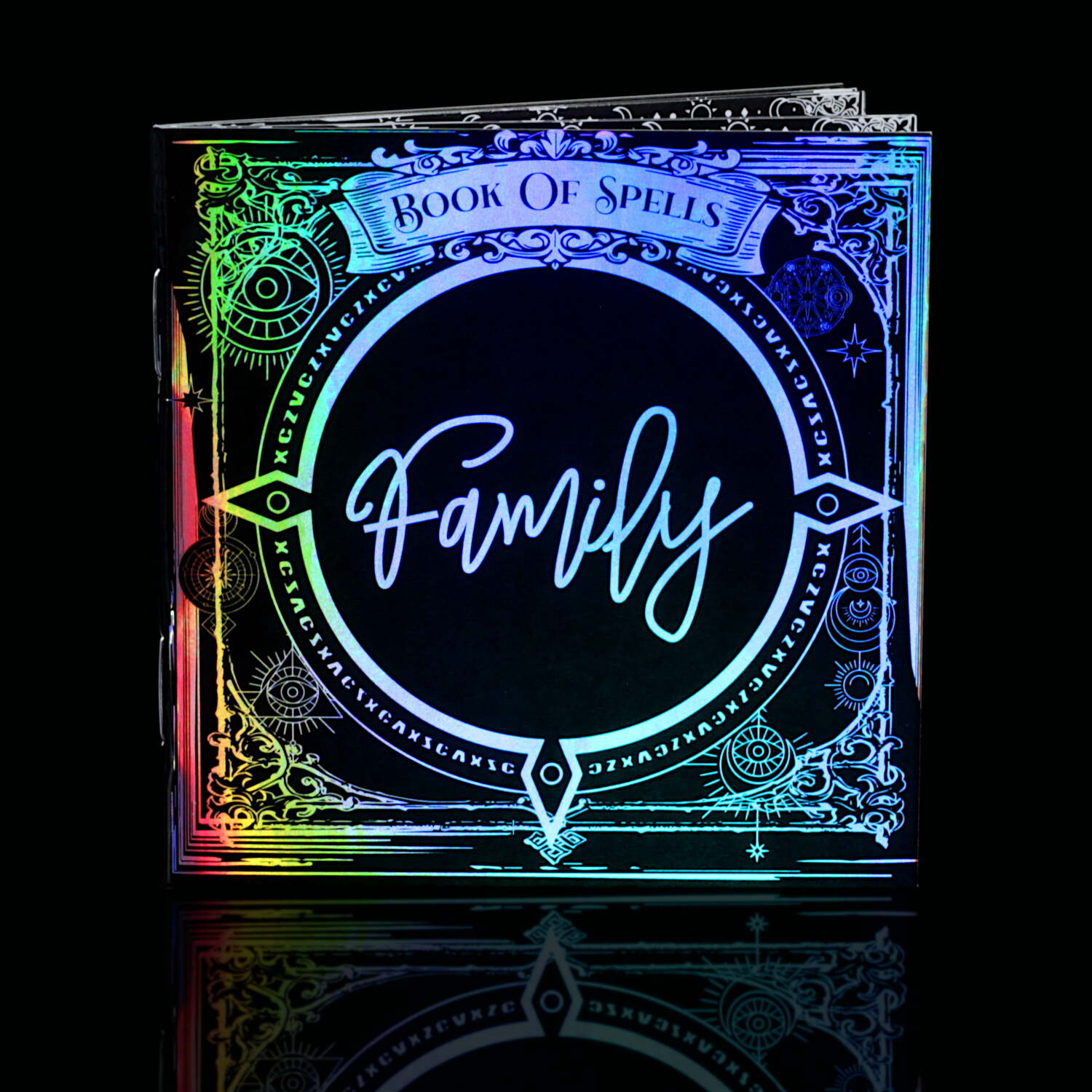 Naturally Wicked Shiny Iridescent Book Of Spells, The Perfect Witchy Accompaniment To The Spellbinding Family Candle, Crammed With Multi Language Magical Spells.