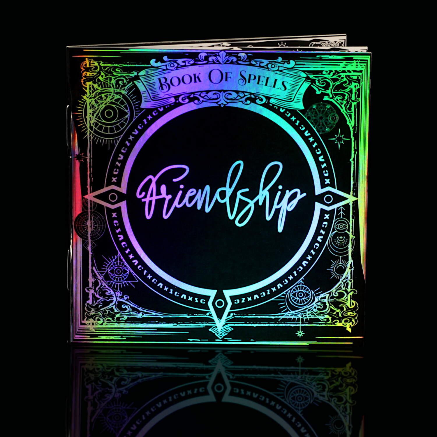 Naturally Wicked Magical Iridescent, Sparkling Book Of Spells To Accompany The Spellbinding Friendship Candle, Packed With Multi Language Witch Spells.