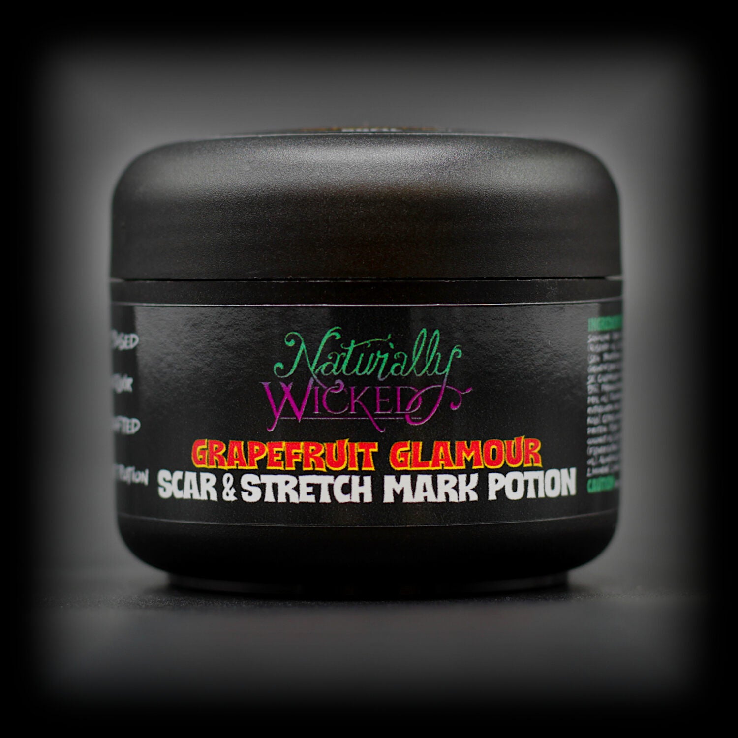 Naturally Wicked Grapefruit Glamour Scar & Stretch Mark Potion for Reducing & Preventing Body Marks, In Luxury Exquisite Black Container, Perfect For Gifting To New & Expecting Mums