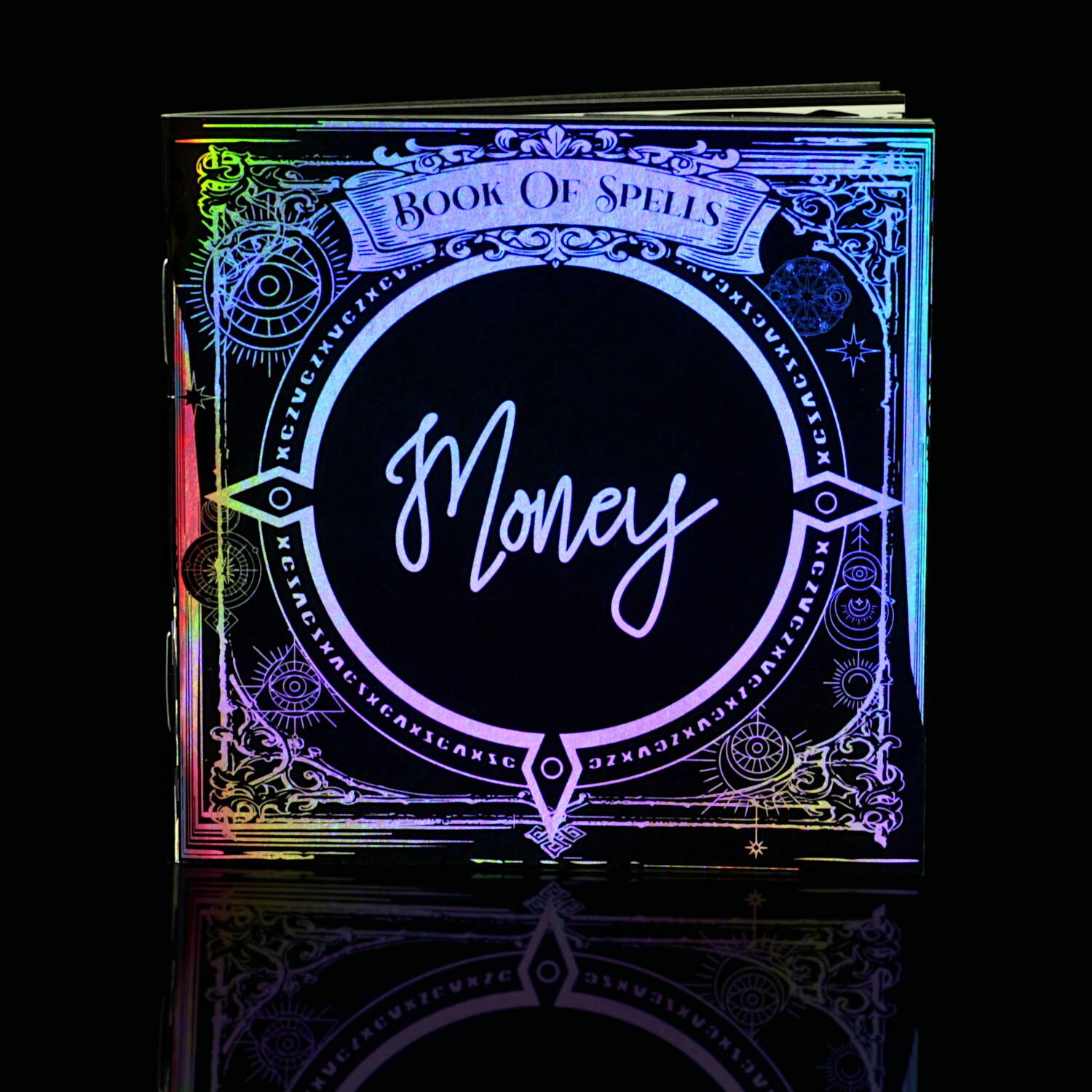 Naturally Wicked Enchanting Book Of Spells With Iridescent Shiny Colours; Supplied With The Spellbinding Money Candle, Crammed With Multi Language Money Spells.