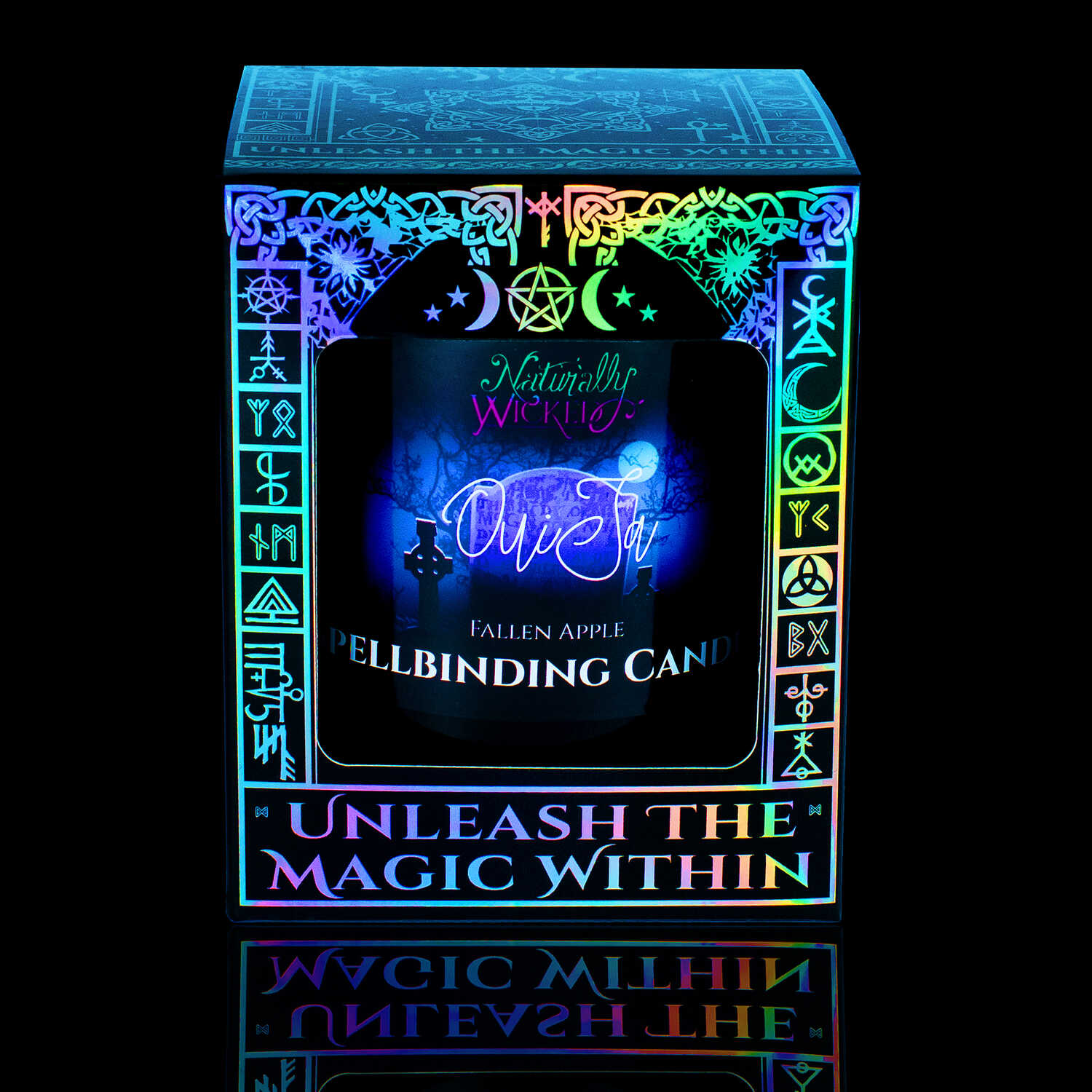 Call Upon Lost Souls And Cast The Perfect Spell With The Unique Naturally Wicked Spellbinding Ouija Candle, Displayed In An Enchanting Iridescent Gloss Gift Box, Which Invites Its User To 'Unleash The Magic Within.'