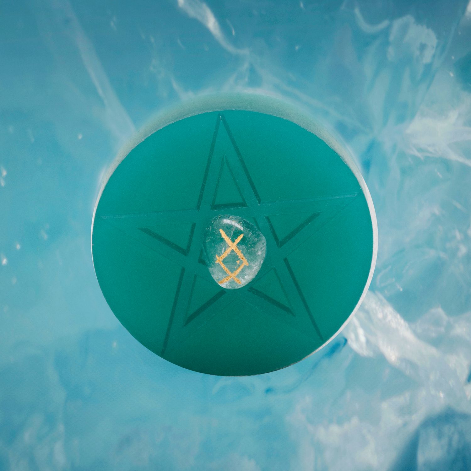  Scenic View Of The Naturally Wicked Fortune Soap For The Heart Breaker With Quartz Crystal On Icy Blue Background